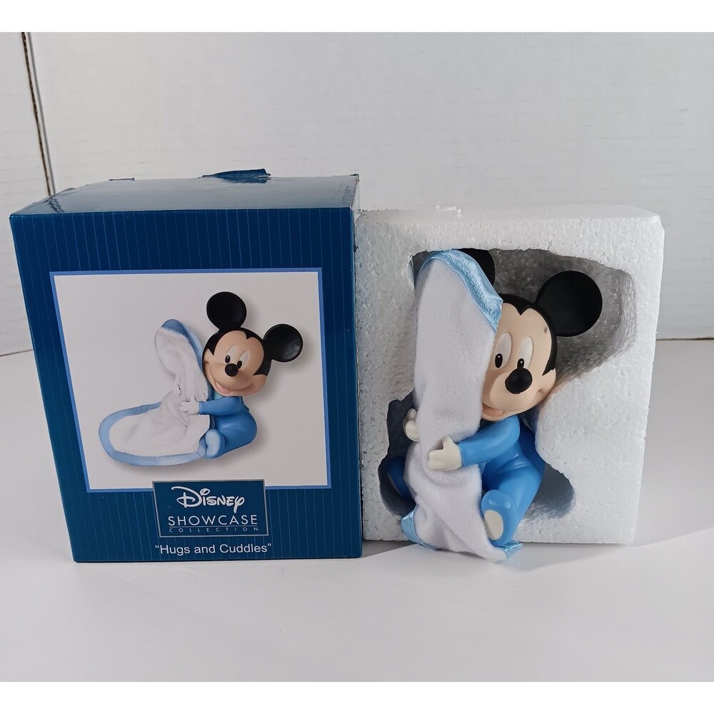 Disney Showcase Precious Moments Baby Mickey Mouse Hugs Cuddles Figure Figurine